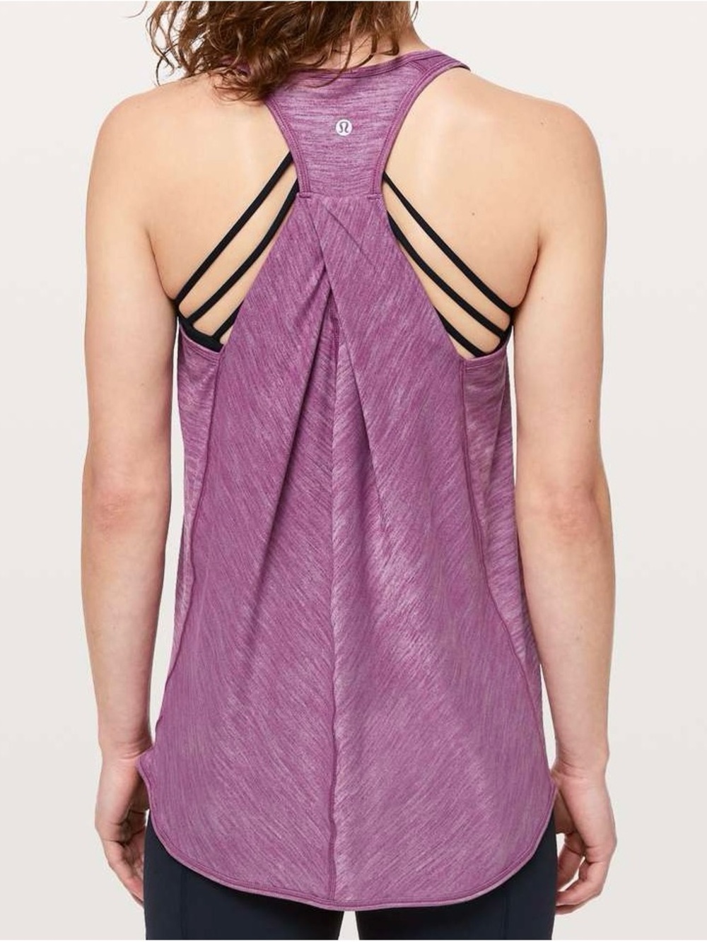 Lululemon Essential Tank Top SZ 6 Heathered Vintage Plum Womens Workout Gym Yoga